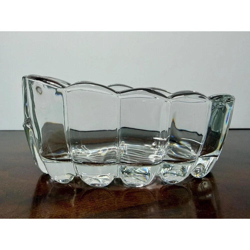 Vintage Princess House #438 Spoon Fork Holders Pair Crystal Utensil Rests